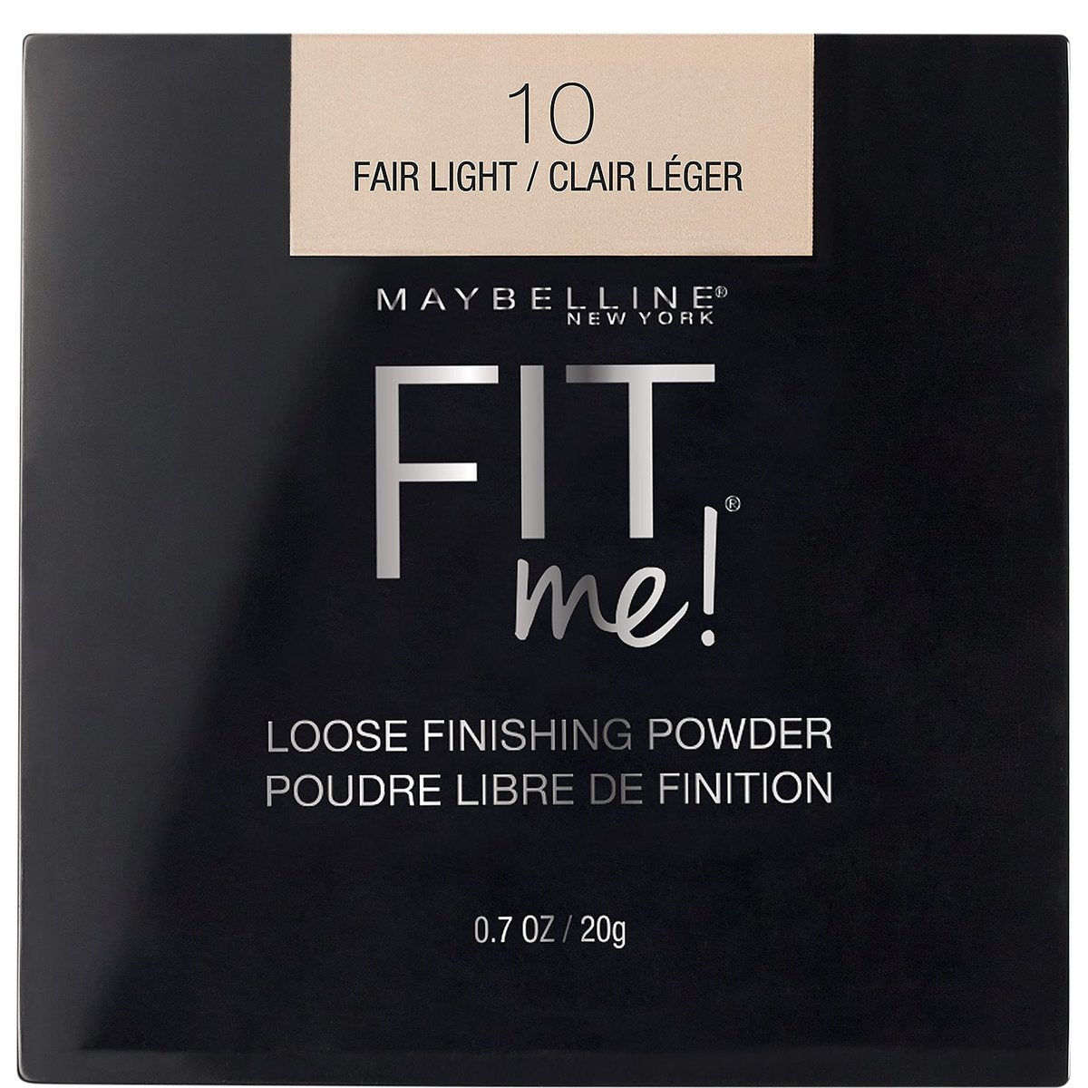 Maybelline Fit Me Loose Setting Powder – Transparentes Puder für natürlichen Teint, Farbe: 10 Fair Light, 0,7 Unze