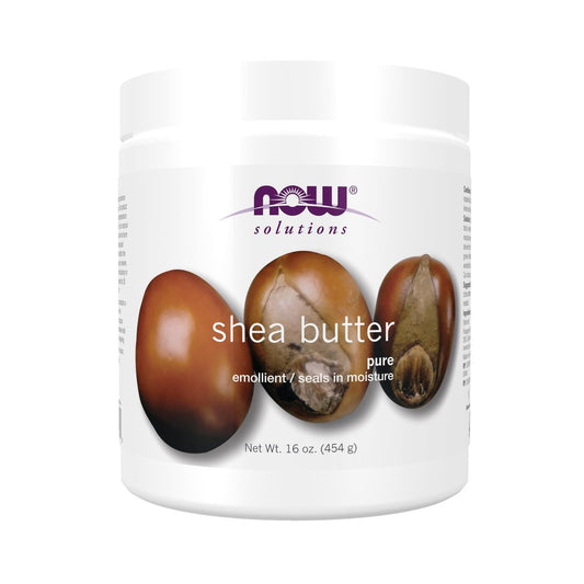 NOW Foods Solutions Shea Butter – Feuchtigkeitsspender für trockene, raue Haut, 16 Unzen