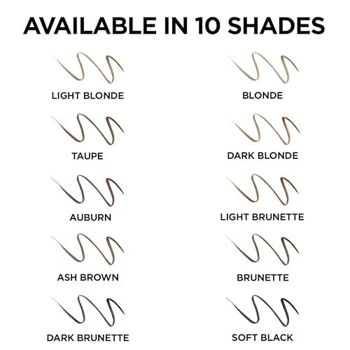 L'Oréal Paris Makeup Brow Stylist Definer wasserfester Augenbrauenstift, ultrafeiner mechanischer Stift, zeichnet winzige Augenbrauenhärchen und füllt lichte Stellen und Lücken, Dunkelblond, 0,003 Unzen (1 Stück)