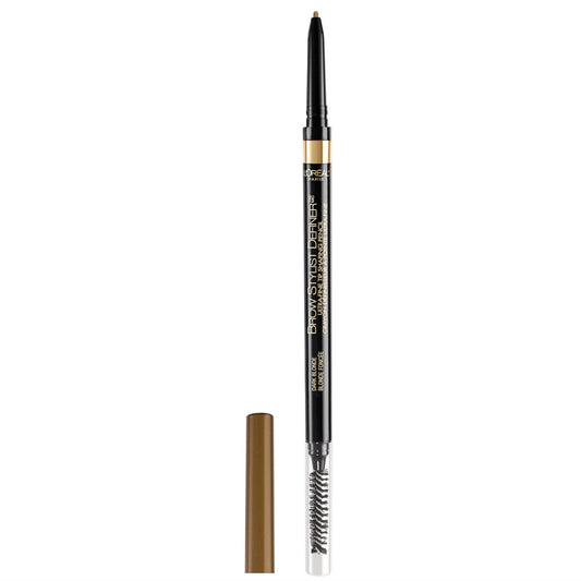 L'Oréal Paris Makeup Brow Stylist Definer wasserfester Augenbrauenstift, ultrafeiner mechanischer Stift, zeichnet winzige Augenbrauenhärchen und füllt lichte Stellen und Lücken, Dunkelblond, 0,003 Unzen (1 Stück)