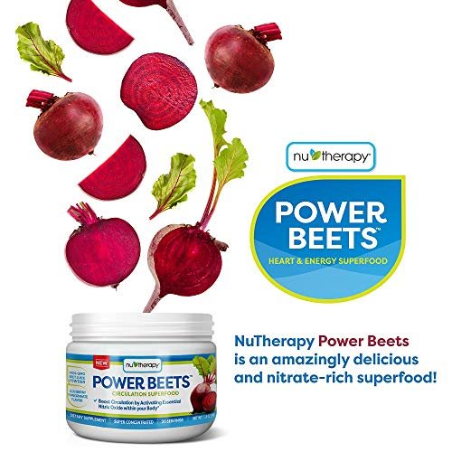 Nu-Therapy Power Beets – Superkonzentriertes Rote-Bete-Superfood – Nahrungsergänzungsmittel – Leckerer Acai-Beeren-Granatapfel-Geschmack – Nicht-GMO Rote-Bete-Saftpulver – 30 Portionen, 5,8 Unzen (1er-Pack)