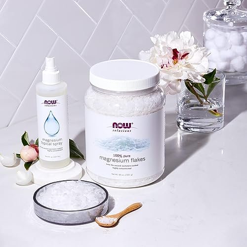 NOW Foods Solutions, Magnesiumflocken, 100% rein, aus dem uralten Meeresboden, hochkonzentriert, 54 Unzen