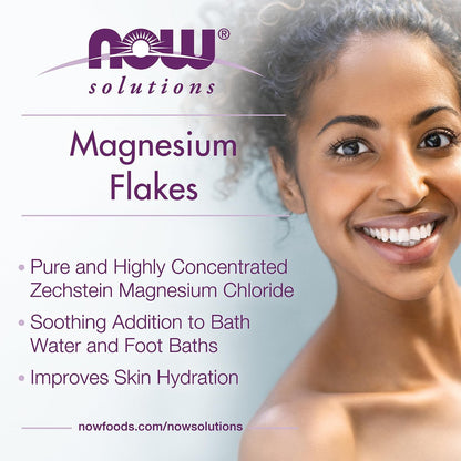 NOW Foods Solutions, Magnesiumflocken, 100% rein, aus dem uralten Meeresboden, hochkonzentriert, 54 Unzen