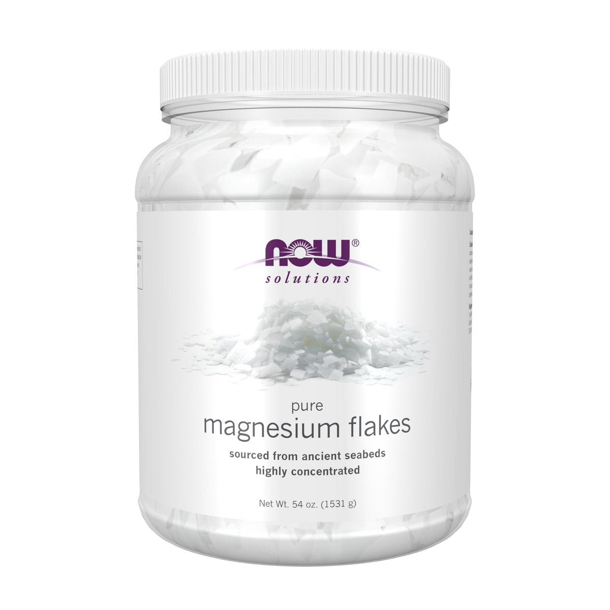 NOW Foods Solutions, Magnesiumflocken, 100% rein, aus dem uralten Meeresboden, hochkonzentriert, 54 Unzen