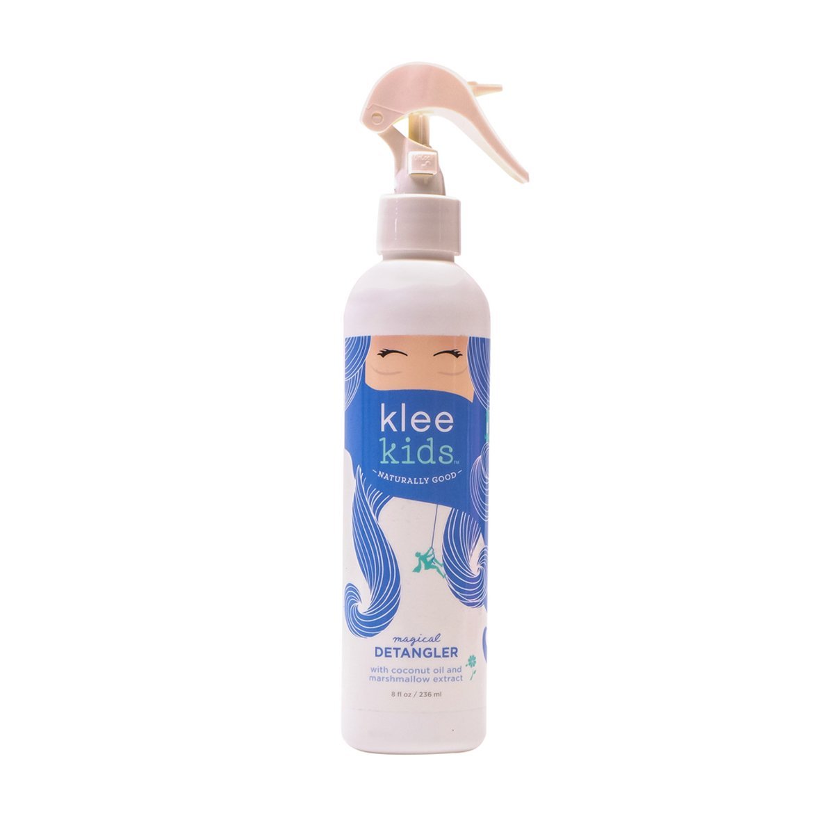 Klee Kids Natural Magical Detangler mit Kokosöl, Malvenextrakt und anderen organischen und natürlichen Botanicals. 237 ml. Giftfrei. Kein Sulfat, keine Parabene, keine künstlichen Duftstoffe