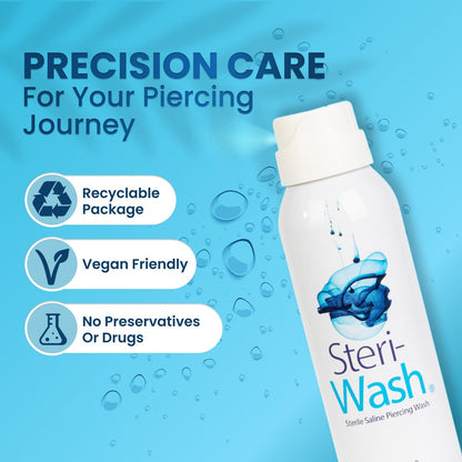STERI - WASH Aftercare Piercing Spray 237 ml – Pflege für Piercings, Tattoos & mehr