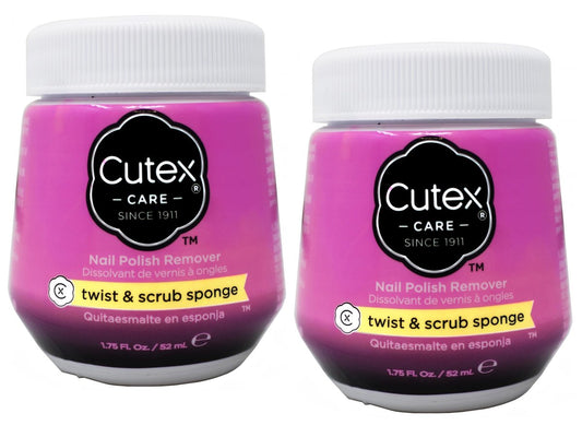 Cutex Nagellackentferner Twist & Scrub Schwamm 1,75 oz – 2er Pack