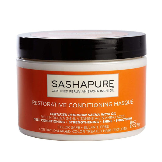 SASHAPURE Maske Restorative 236 ml – Sulfatfreie Tiefenpflege für alle Haartypen