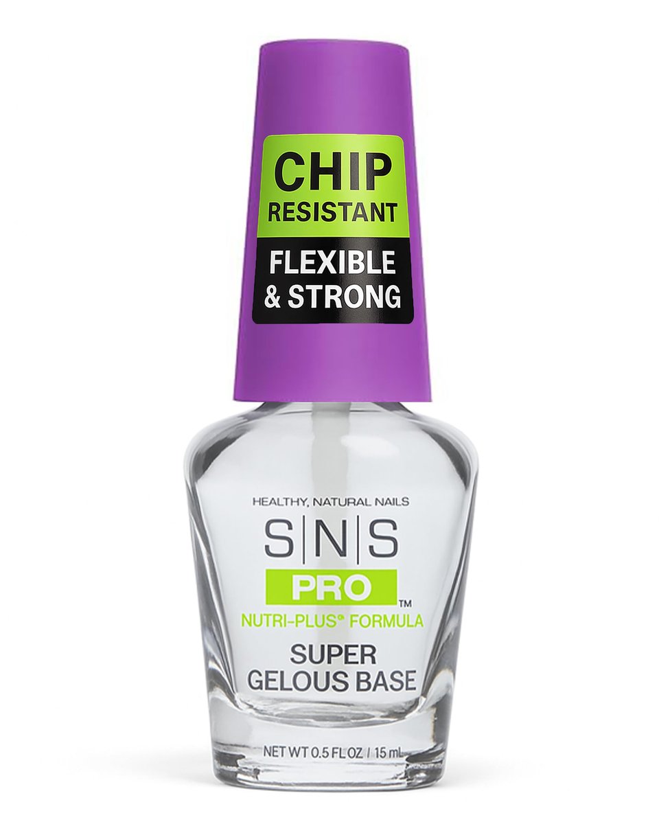 SNS Base Coat für Nagel-Dip-Pulver – Super Gelous Base, langanhaltend & schnell trocknend, Nagelverstärker-Gel-Basis für Premium-Farben – geruchsarm & ohne UV-Lampe – 0,5 oz