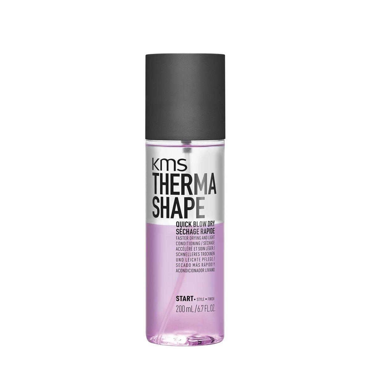 KMS THERMASHAPE Quick Blow Dry Spray – Schnell trocknendes Spray für natürliche Föhnfrisuren, 200 ml