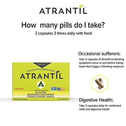 Atrantil Travel Pack (20 Kapseln): Gegen Blähungen, Bauchbeschwerden und veränderte Stuhlgewohnheiten