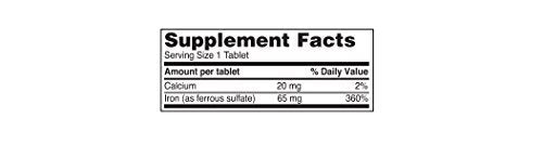 Eisenpräparat Eisensulfat 325 mg von Reliable 1 | Eisen Tabletten für Frauen und Männer | Nahrungsergänzungsmittel bei Anämie und Eisenmangel | 100 Tabletten pro Flasche
