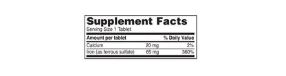 Eisenpräparat Eisensulfat 325 mg von Reliable 1 | Eisen Tabletten für Frauen und Männer | Nahrungsergänzungsmittel bei Anämie und Eisenmangel | 100 Tabletten pro Flasche