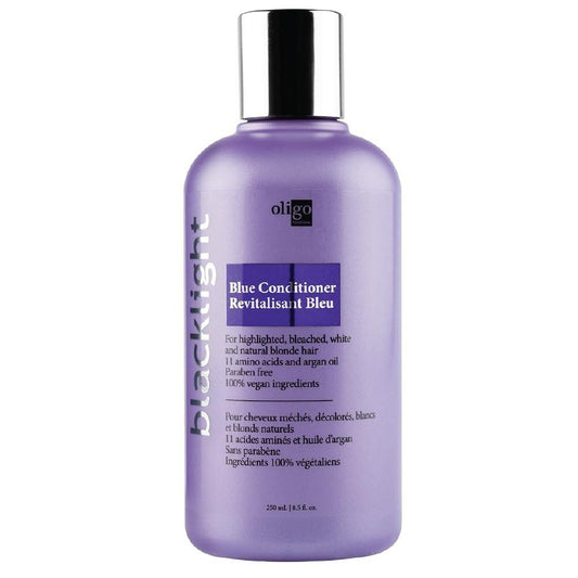 Oligo Professionnel Blacklight Blue Conditioner für Blondes – Veganer Conditioner gegen Gelbstich mit Arganöl, feuchtigkeitsspendend, 8,5 oz