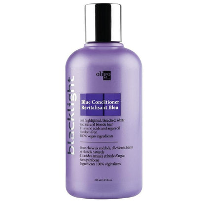 Oligo Professionnel Blacklight Blue Conditioner für Blondes – Veganer Conditioner gegen Gelbstich mit Arganöl, feuchtigkeitsspendend, 8,5 oz