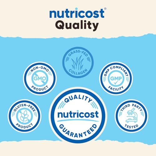Nutricost Kollagenpeptide Pulver 1LB (454 G) - Weidegefüttertes Rinderkollagen-Hydrolysat (ungeschmackt)
