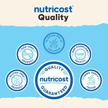Nutricost Kollagenpeptide Pulver 1LB (454 G) - Weidegefüttertes Rinderkollagen-Hydrolysat (ungeschmackt)