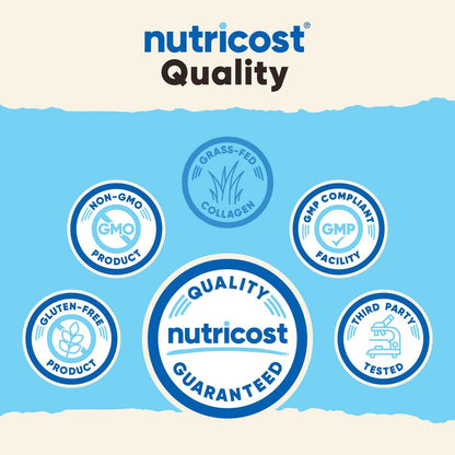 Nutricost Kollagenpeptide Pulver 1LB (454 G) - Weidegefüttertes Rinderkollagen-Hydrolysat (ungeschmackt)