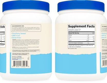 Nutricost Kollagenpeptide Pulver 1LB (454 G) - Weidegefüttertes Rinderkollagen-Hydrolysat (ungeschmackt)