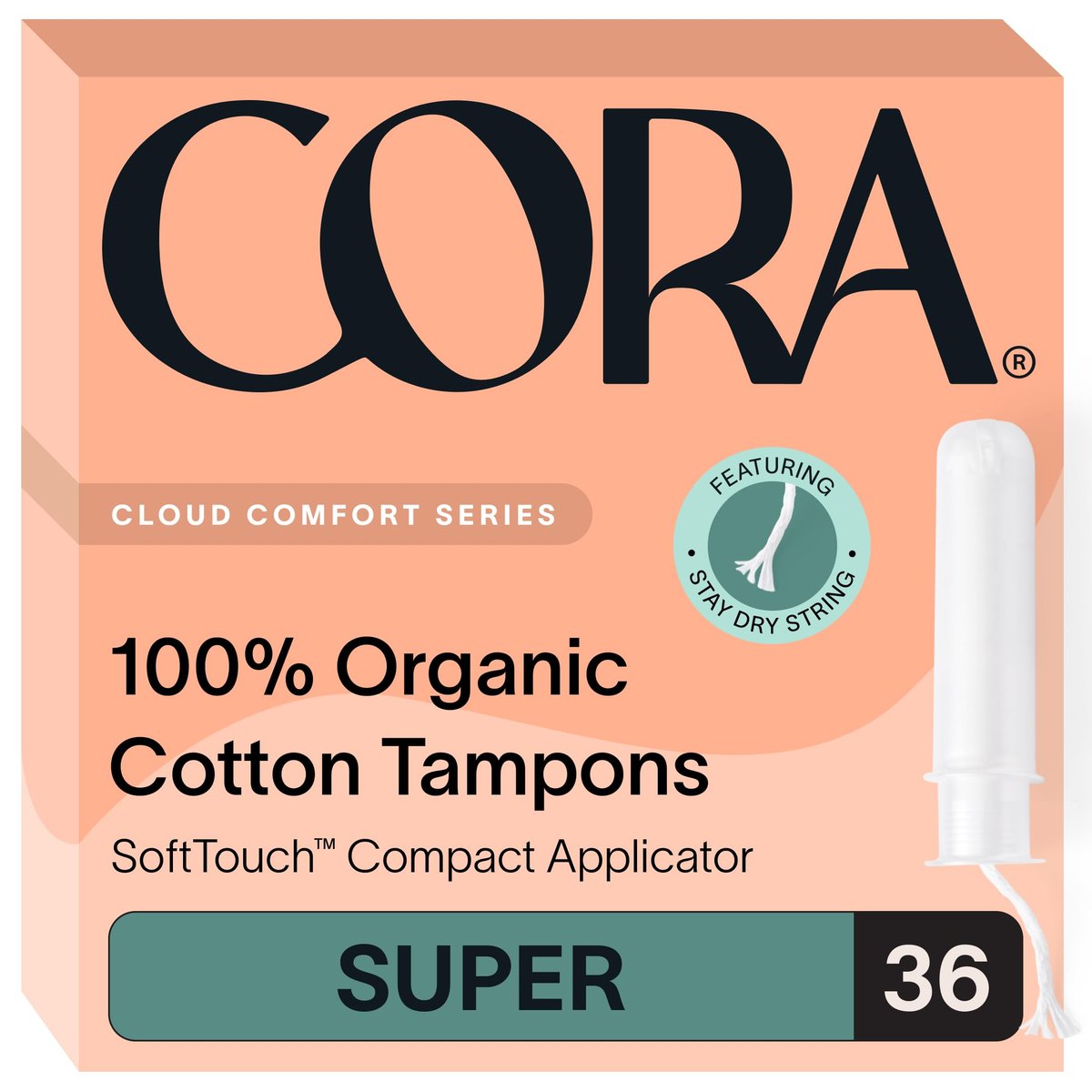 Cora Bio-Baumwoll-Tampons (36 Super Tampons)