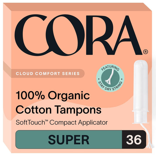 Cora Bio-Baumwoll-Tampons (36 Super Tampons)