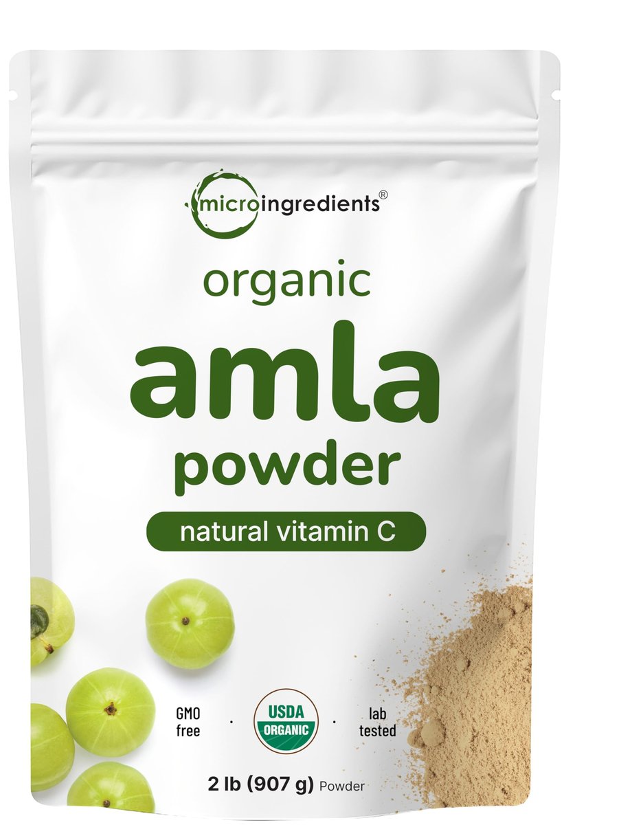 Micro Ingredients Bio Amla-Pulver (Amalaki) | 907g, Indische Stachelbeere | Reich an Vitamin C, Antioxidantien, Unterstützt Immun-, Verdauungs- & Hautgesundheit, Nicht-GVO, Vegan & Keto-freundlich