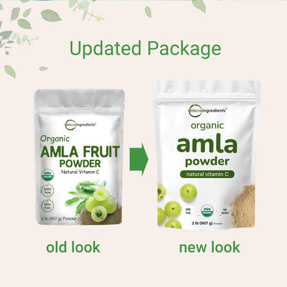 Micro Ingredients Bio Amla-Pulver (Amalaki) | 907g, Indische Stachelbeere | Reich an Vitamin C, Antioxidantien, Unterstützt Immun-, Verdauungs- & Hautgesundheit, Nicht-GVO, Vegan & Keto-freundlich