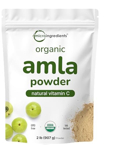 Micro Ingredients Bio Amla-Pulver (Amalaki) | 907g, Indische Stachelbeere | Reich an Vitamin C, Antioxidantien, Unterstützt Immun-, Verdauungs- & Hautgesundheit, Nicht-GVO, Vegan & Keto-freundlich