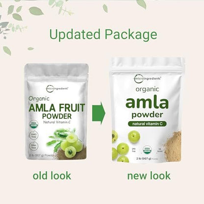 Micro Ingredients Bio Amla-Pulver (Amalaki) | 907g, Indische Stachelbeere | Reich an Vitamin C, Antioxidantien, Unterstützt Immun-, Verdauungs- & Hautgesundheit, Nicht-GVO, Vegan & Keto-freundlich
