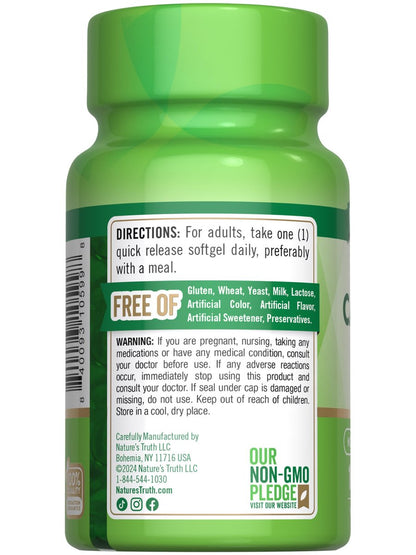 Nature's Truth Beta-Carotin 25.000 IE Weichkapseln – 100 Stück | Vitamin-A-Präparat | Nicht-GVO und Glutenfrei