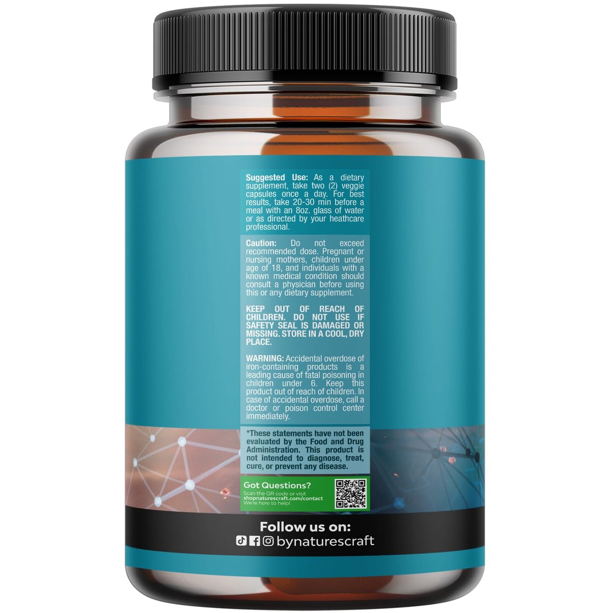Nootropisches Gehirn-Ergänzungsmittel für Gedächtnis und Fokus – Vitamine für geistige Gesundheit und Klarheit mit Vitamin A, B6, Riboflavin, Niacin, Thiamin und Folat – Kognitiver Komplex für geistige Vitalität – 60 Kapseln
