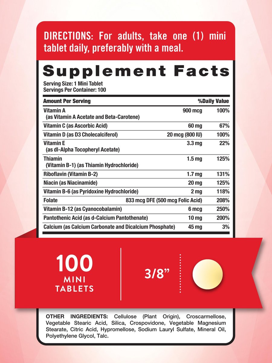 Nature's Truth One Daily Multivitamin | 100 Minitabletten | Für Männer und Frauen | Non-GMO & Glutenfrei