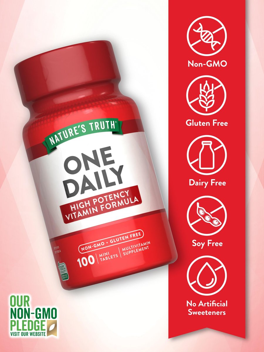 Nature's Truth One Daily Multivitamin | 100 Minitabletten | Für Männer und Frauen | Non-GMO & Glutenfrei