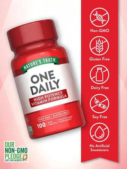 Nature's Truth One Daily Multivitamin | 100 Minitabletten | Für Männer und Frauen | Non-GMO & Glutenfrei