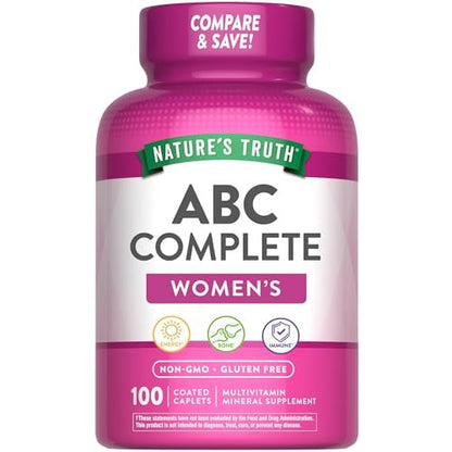 Nature's Truth Multivitamin für Frauen mit Eisen | 100 Tabletten | Non-GMO & Glutenfrei | ABC-Komplett