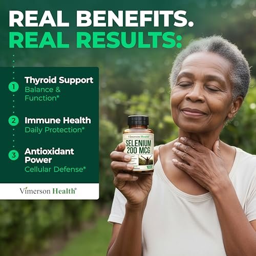 Selen 200 mcg Kapseln – Hochdosiertes Selenpräparat für Schilddrüse, Antioxidantien & Immunsystem – Hoch bioverfügbares L-Selenomethionin – essentielle Mineralstoffergänzung – vegan, 100 Kapseln
