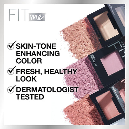Maybelline Fit Me Blush – Leichter, glatter, langanhaltender Rouge für den ganzen Tag, Farbton Nude, 4,5 g
