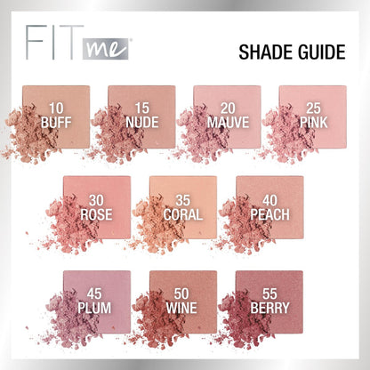 Maybelline Fit Me Blush – Leichter, glatter, langanhaltender Rouge für den ganzen Tag, Farbton Nude, 4,5 g
