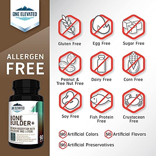 Umfassender Knochenaufbau-Kalziumkomplex mit Kalziumcarbonat, Hydroxyapatit, Citrat, Magnesium, Zink, Vitamin D3 – 90 Kapseln