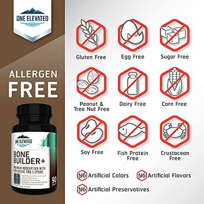 Umfassender Knochenaufbau-Kalziumkomplex mit Kalziumcarbonat, Hydroxyapatit, Citrat, Magnesium, Zink, Vitamin D3 – 90 Kapseln