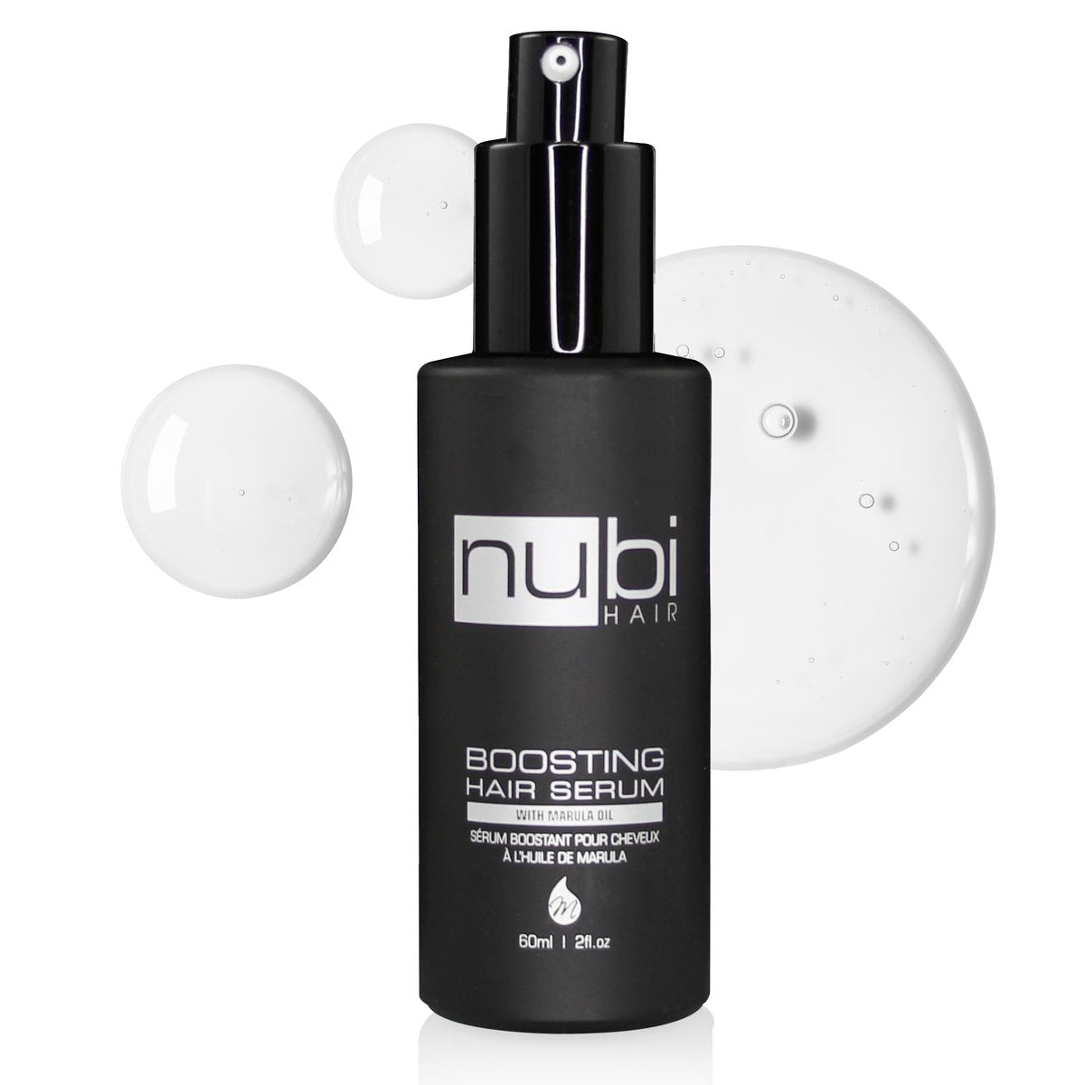 Nubi Marula Anti-Frizz Serum – Glättendes Serum für trockenes Haar, Reparatur und Glanz mit Vitamin E & Aloe Vera – 60 ml