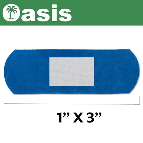 VHOB Lebensmittelgeeignete Pflaster, 1 x 3 Zoll, Blau, Stoff, 100 Stück/Box