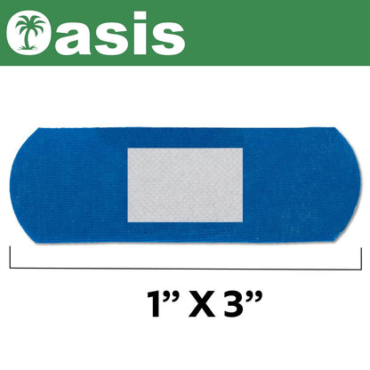 VHOB Lebensmittelgeeignete Pflaster, 1 x 3 Zoll, Blau, Stoff, 100 Stück/Box