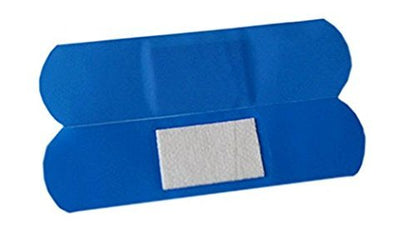 VHOB Lebensmittelgeeignete Pflaster, 1 x 3 Zoll, Blau, Stoff, 100 Stück/Box
