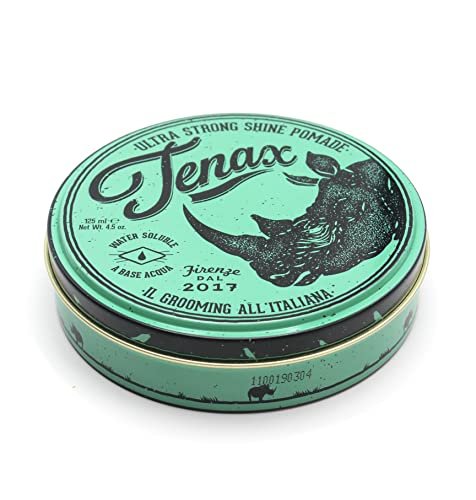 Tenax Water Based Pomade – Ultra Starker Halt mit maximalem Glanz, 4,5 Unzen