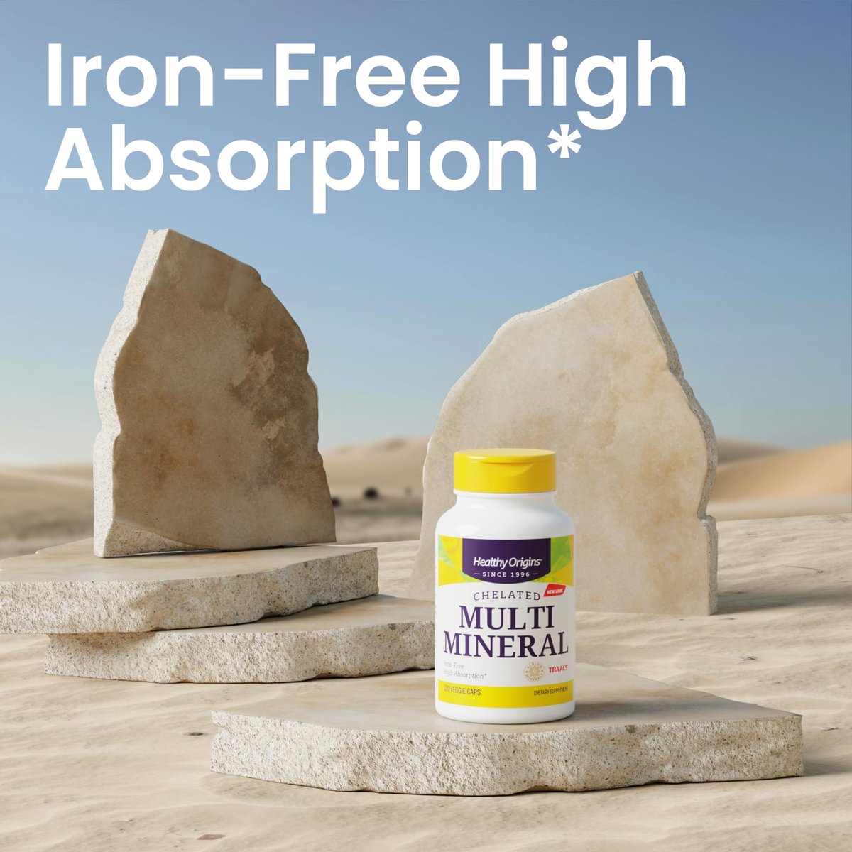 Healthy Origins Chelated Multi Mineral, 120 Veggie Kapseln – Mit Albion Mineralien TRAACS Hohe Bioverfügbarkeit – Unterstützt Knochengesundheit, Immunfunktion & Stoffwechselwohlbefinden