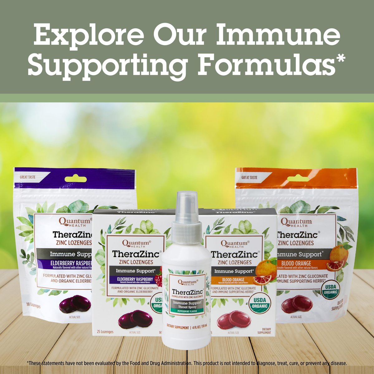 Quantum Health TheraZinc Organische Zink-Lutschtabletten mit Holunderbeere, Himbeere & Honig – Immununterstützung für Erwachsene & Kinder ab 12 Jahren, natürlich aromatisiert, schnelle Linderung ohne Nachgeschmack – 18 Stück (Verpackung kann variieren)