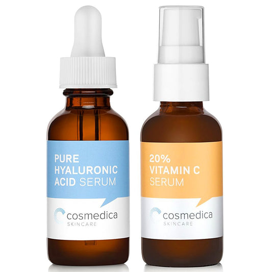 Cosmedica Skincare Set – Vitamin C Super Serum & reine Hyaluronsäure, 2 x 15 ml