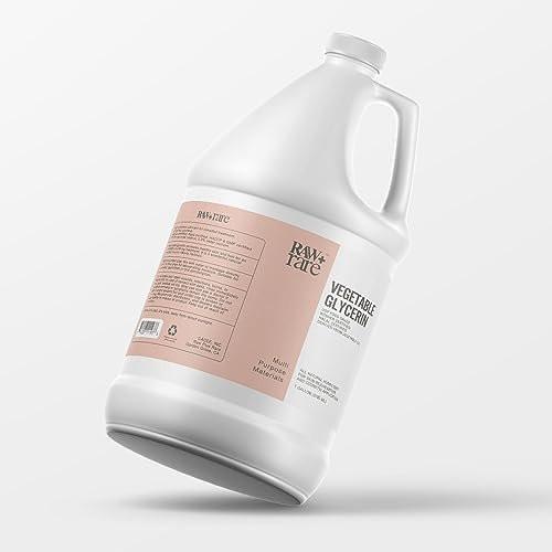 Raw Plus Rare Naturglycerin für Haut und Gesicht, Bulk Gallone (3,78 l), USP-Lebensmittel-/Kosmetikqualität, für Haare, Haut, Basteln, Seifenbasisöl – Koscher, Halal und pharmazeutische Qualität