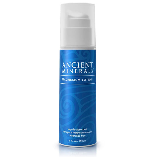 Ancient Minerals Magnesium Lotion – Zechstein Magnesiumchlorid-Creme mit Sheabutter, Bio-Ölen & Hyaluronsäure für Hautfeuchtigkeit, nicht fettende Körperlotion, 150 ml